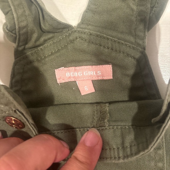 BCBG Girls Olive Green Overall Dress - Picture 2 of 3